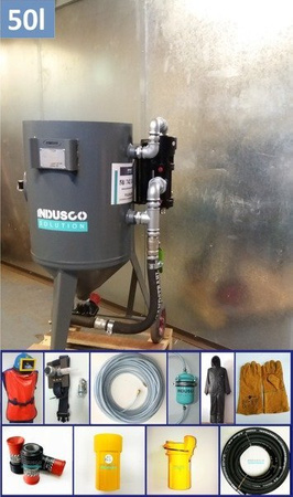 COMPLETE remote controlled sand blasting package 50L