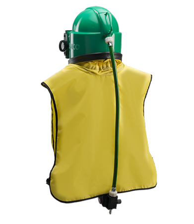 CLEMCO Apollo-100 helmet with a regulator