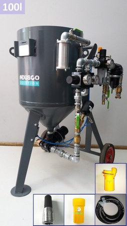 Profi Soda-Strahlgerät UNIVERSALSET zum Sodastrahlen mit 150L Niederdruckstrahlkessel