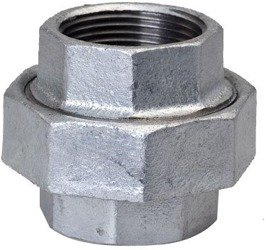 Galvanized Union, taper seat