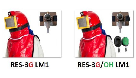Res-3G helmet apparatus with LED lamp (helmet inkl. regulator)