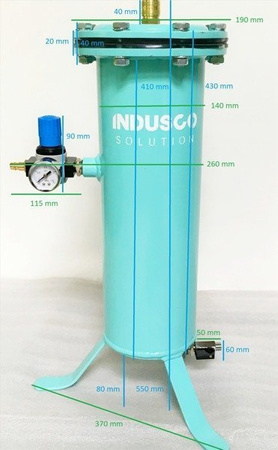 Soda-Strahlgerät KOMPLETT Set H2O Standard zum Sodastrahlen mit 150L Niederdruckstrahlkessel